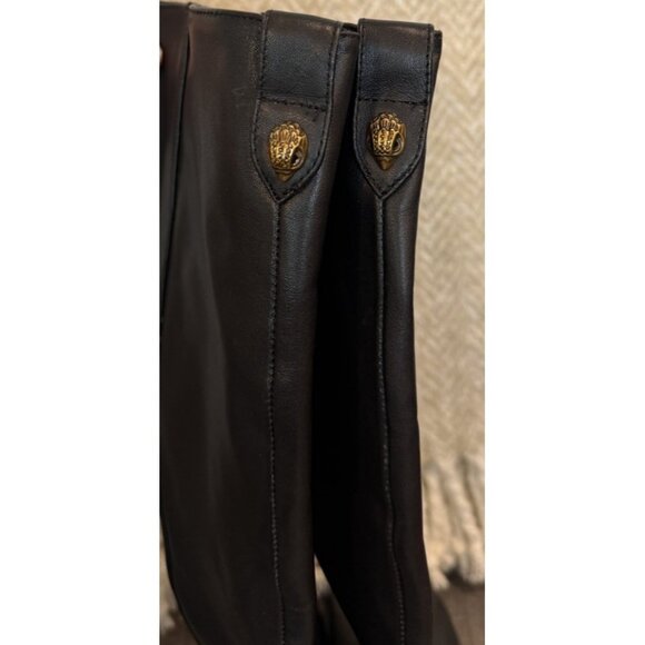 Kurt Geiger Size 9.5 heel boot women's black leather Elmer knee High eagle 40.5 - Picture 12 of 16